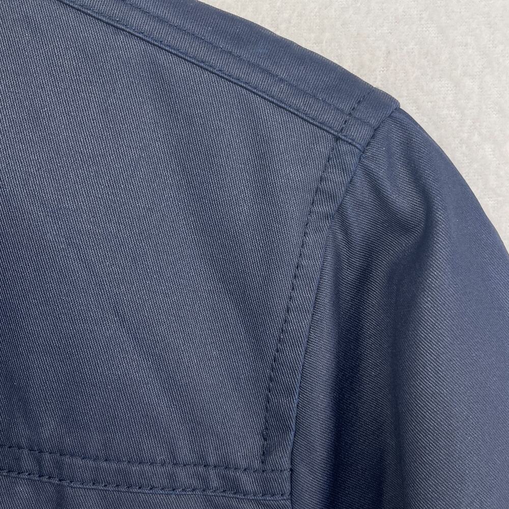SKIES ARE BLUE Jacket L Twill Safari Field Utility Rain Coated Cotton Blue - Picture 7 of 13